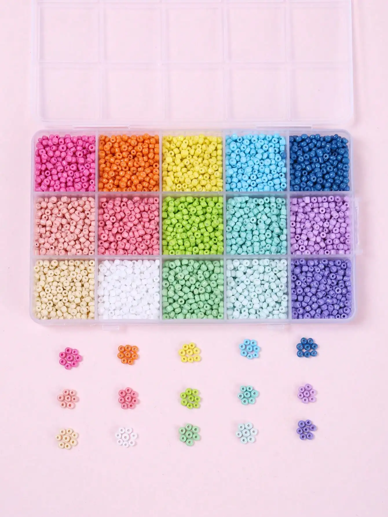 15 colors 3mm seed beads kit for jewelry making diy