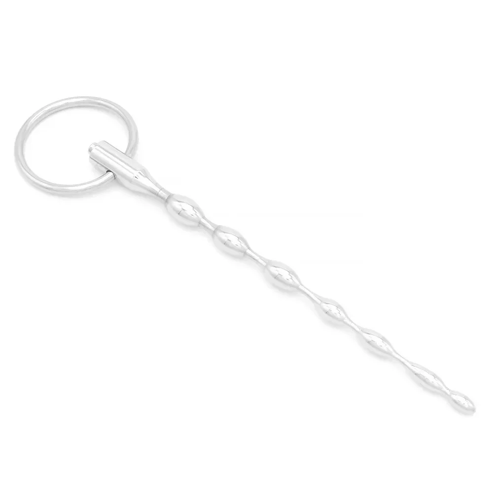 

Bdsm Electro Shock Metal Bead Penis Plug Cock Urethral Sound Catheter Dilator Medical Themed Sex Toys For Men Masturbator