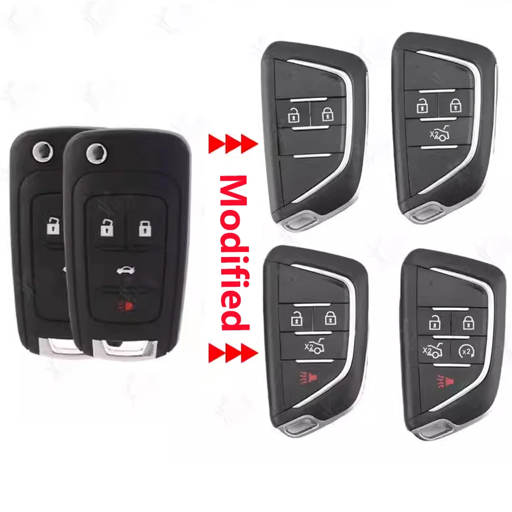 

New Modified Flip Key For Chevrolet Cruze Epica Camaro For Opel Vauxhall For Buick Remote Key Shell Case 2/3/4/5 Buttons