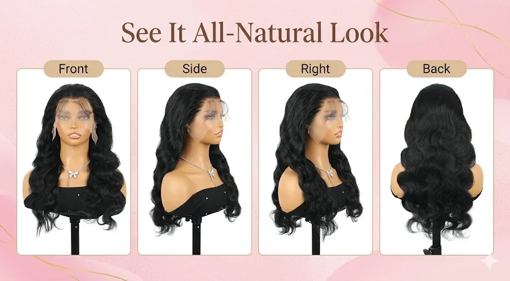 30 32 Inch Body Wave 13x6 HD Transparent Lace Front Human Hair Wig Pre Plucked Natural Black Color 200 Density Wet And Wavy Lace Frontal Wig 100% Human Hair Wigs For Women S14983deb131444a791262d8deba7a3d1w