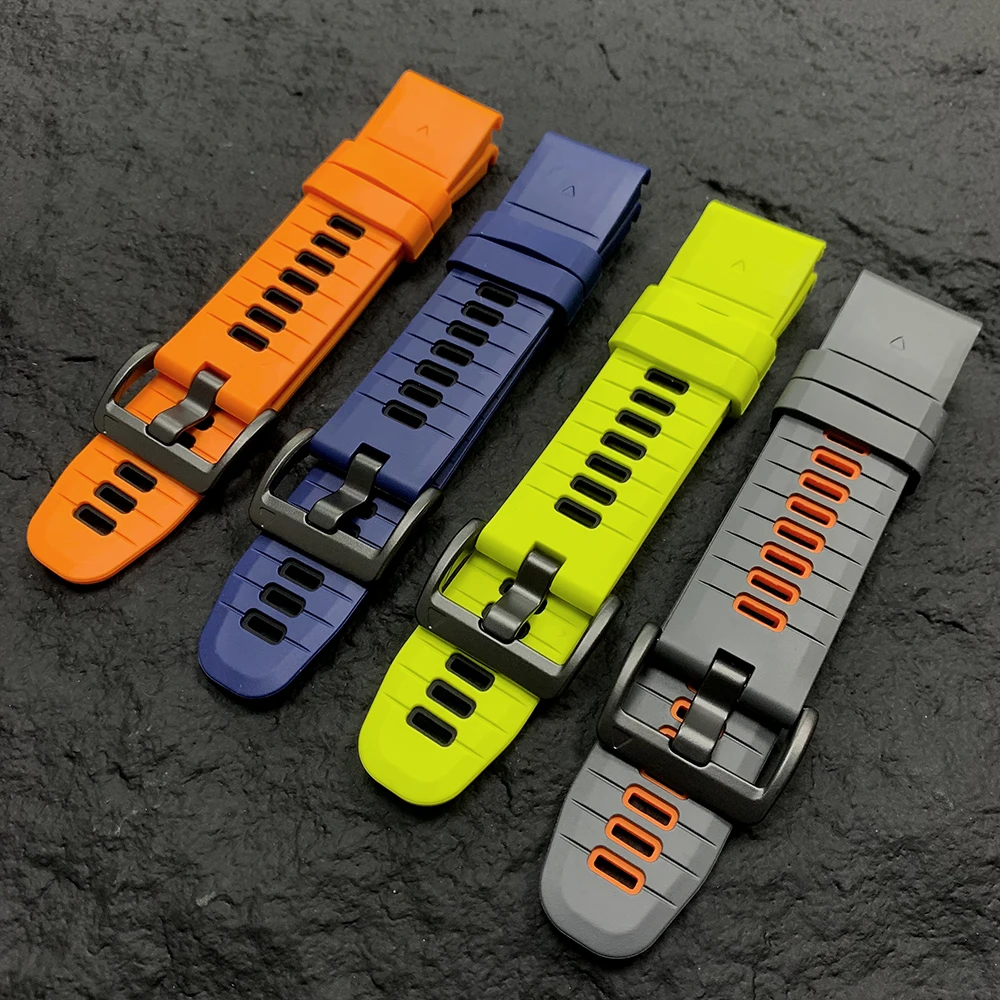 22mm 26mm Silicone Watch Strap For Garmin Fenix 9 47mm 51mm 9 Pro-Solar 8 E 7X/Quatix/Tactix 8 7Pro/Epix/970 Sport QuickFit Band