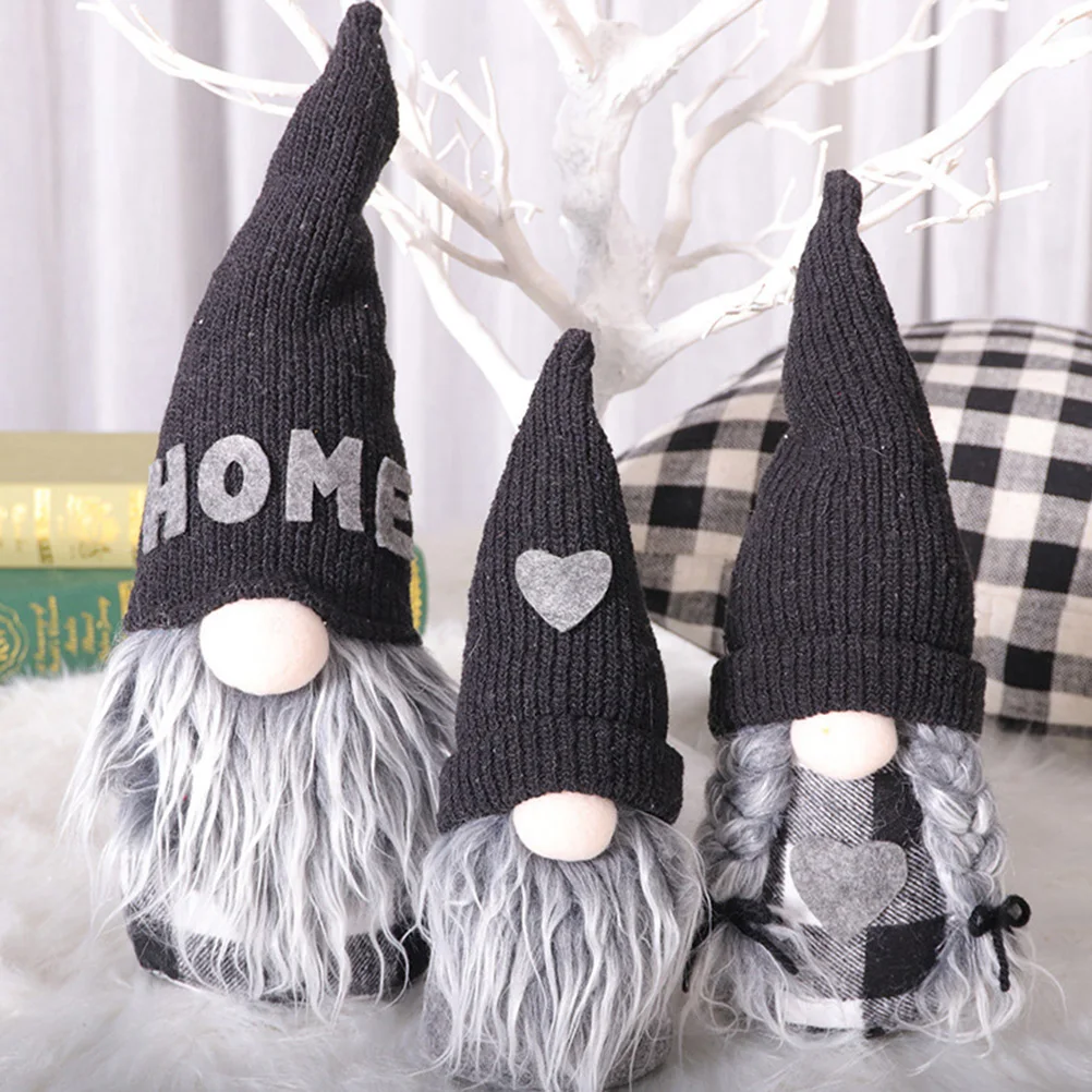 

3Pcs Xmas Tabletop Accessory Cloth Gnome Bedroom Decoration Full Month Banquet