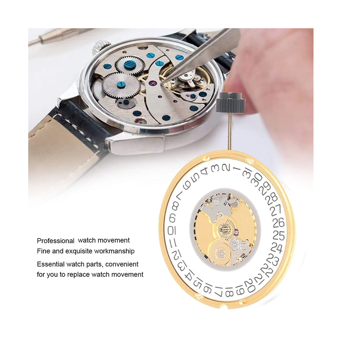 955.112 Movement V8 ETA955.112 955112 Quartz Watch Movement with Calendar Plate High-Precision Mechanical Watch Movement