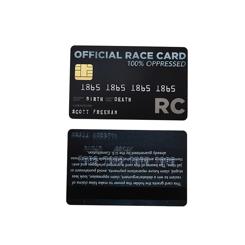 /KQM/Black Privilege Card Gag Novelty Wallet Size Collectable Laminated Gift Calendar Business Card   Postcard