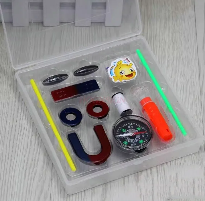 1set  U-shaped bar shaped circular teaching magnet, Magnet set, science experiment tool for elementary school students,