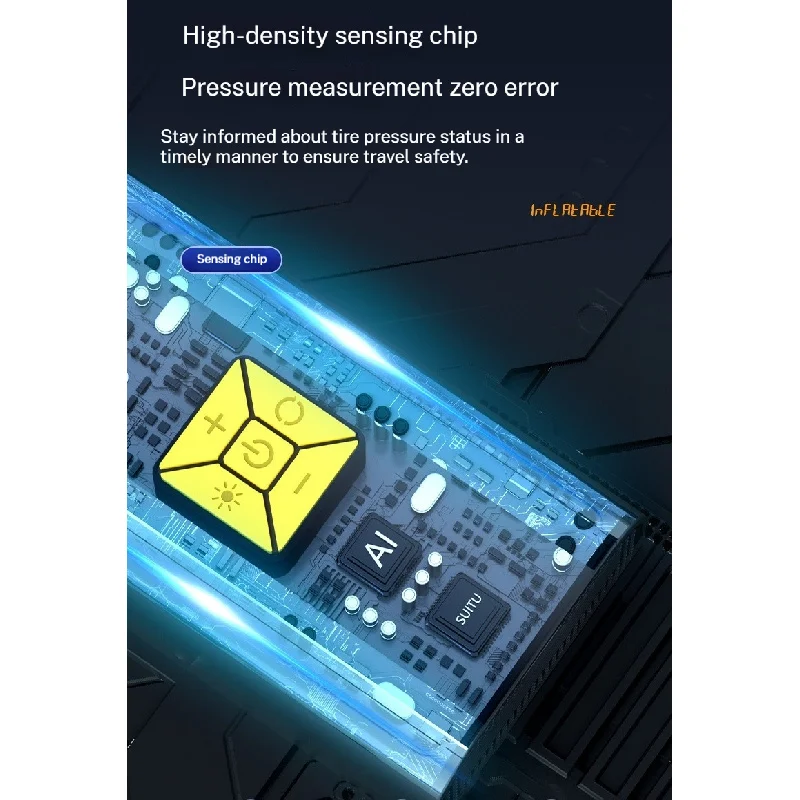 سيارة لاسلكية حاقن الهواء منفاخ إطارات كهربائي ضاغط هواء محمول مصباح ليد للسيارات والدراجات النارية والدراجات