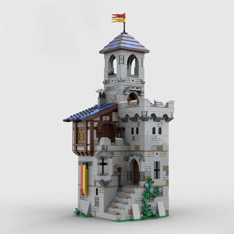 MOC Building Blocks Toy Medieval Castle Main Tower - 1366pcs Creative Assembly Set, Perfect Gift for Architecture Fans