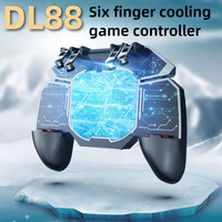 MEMO DL88 2 in 1 Mobile Phone 6 Finger Gamepad Joystick Controller with Semiconductor Cooling Radiator for IOS Android Universal