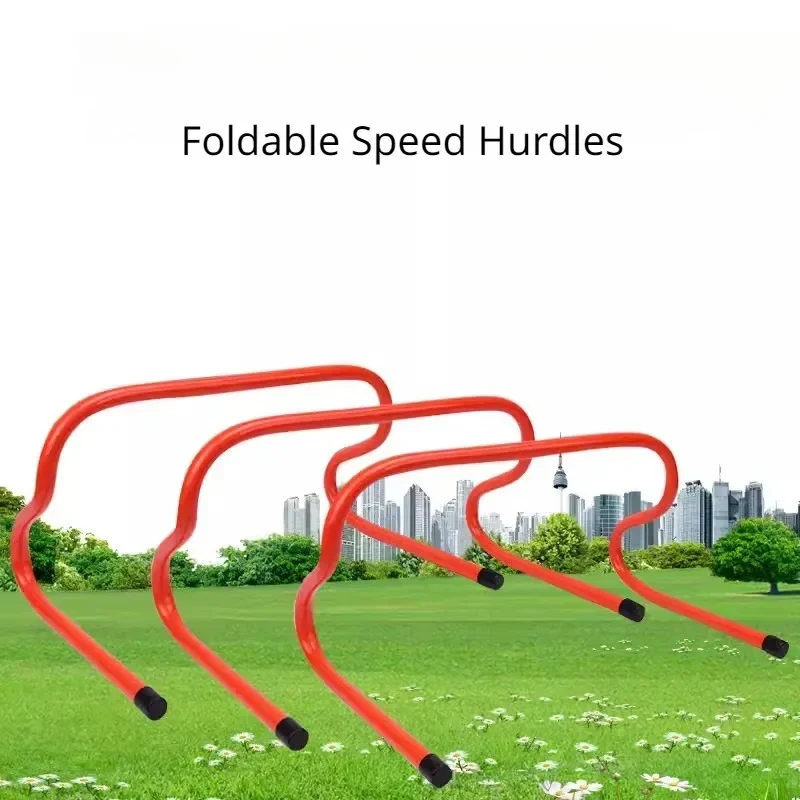 Foldable Speed Hurdles Adjustable Height Football Training Mini Jumping Bars Portable Agility Hurdle Outdoor Sports Accessories