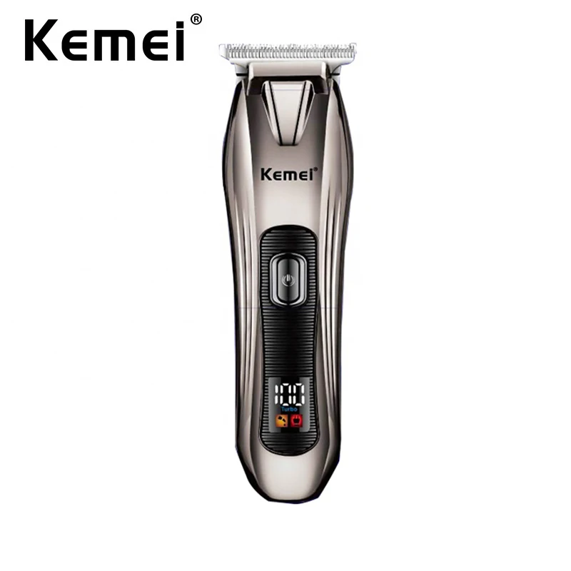 Kemei Rechargeable Hair Clipper Professional Electric Hair Trimmer for Men 0mm Barber Hair Cutting Machine Cordless Beard Shaver