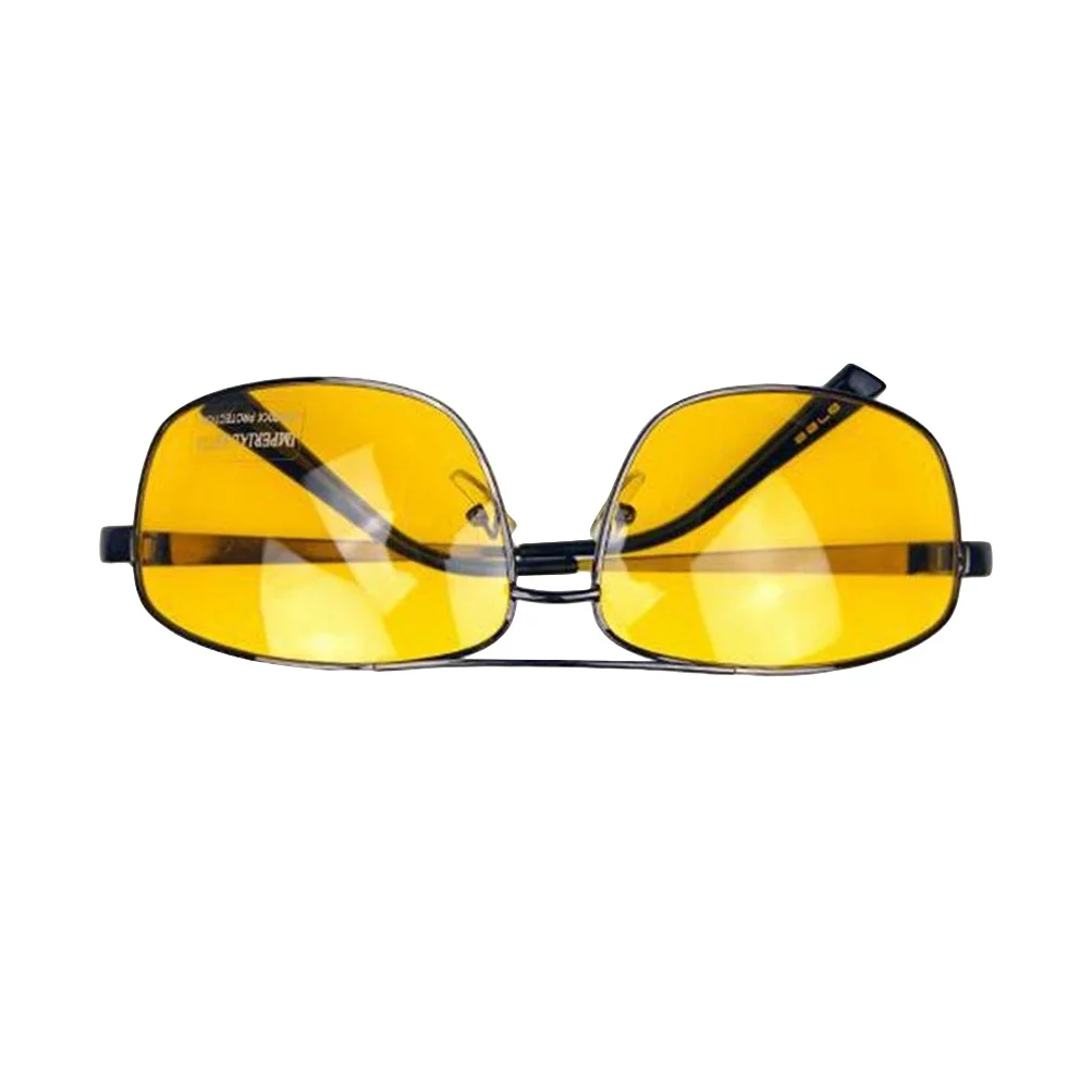 

Night Driving Glasses Polarized Sunglasses Metal Frame Yellow Tint Anti Glare UVA UVB Protection for Men