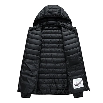 8XL Men New Autumn Winter Warm Waterproof Parkas Jacket Coat Mens Hooded Casual Outwear Detachable Hat Outfits Parkas Coat Male 4