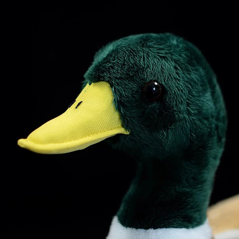 Simulated Animal Mallard Green Head Duck Wild Nature Zoo Model Plush Toy Stuffed Doll Dam Mom Bedtime Story Girl Boy Friend Gift