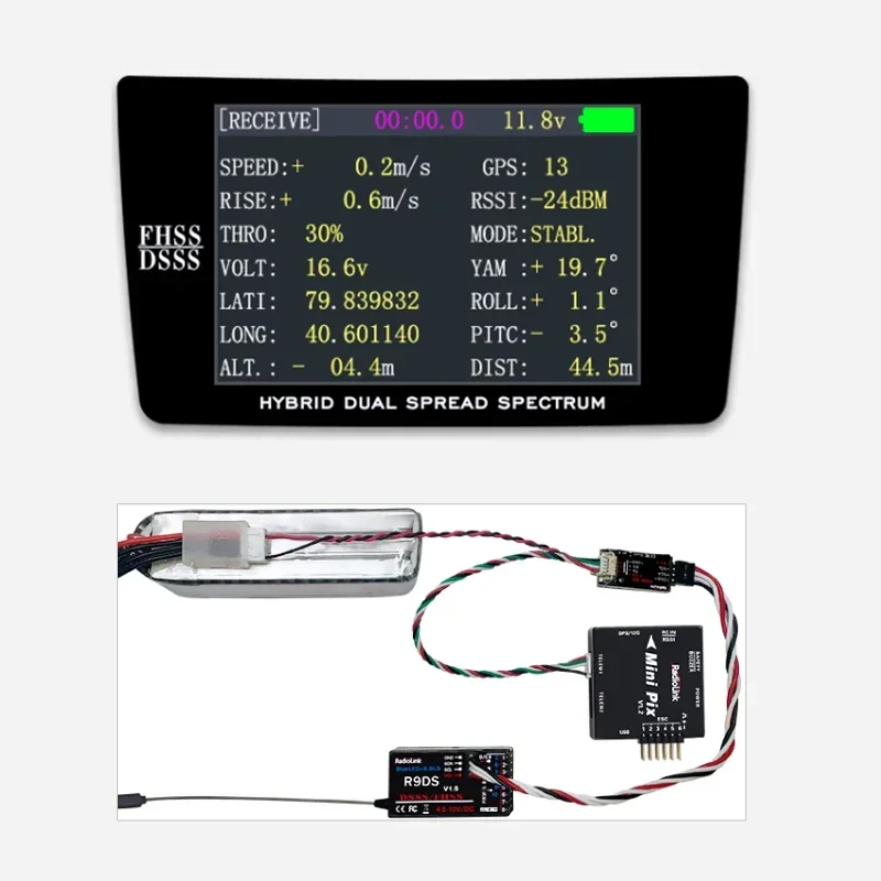 NEWEST Radiolink PRM-03 OSD V1.1 Telemetry Sensor Return Flight Information Module For Controller AT9/AT9S/AT9S Pro/AT10/AT10II