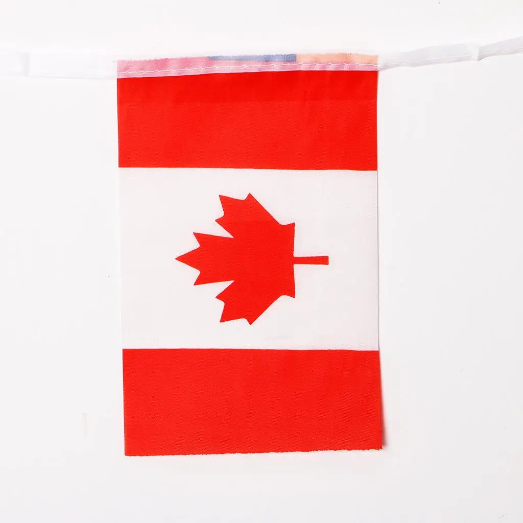 Canada String Flags Banner Festival Decoration Polyester World Flags for Bar Room Events and Parties
