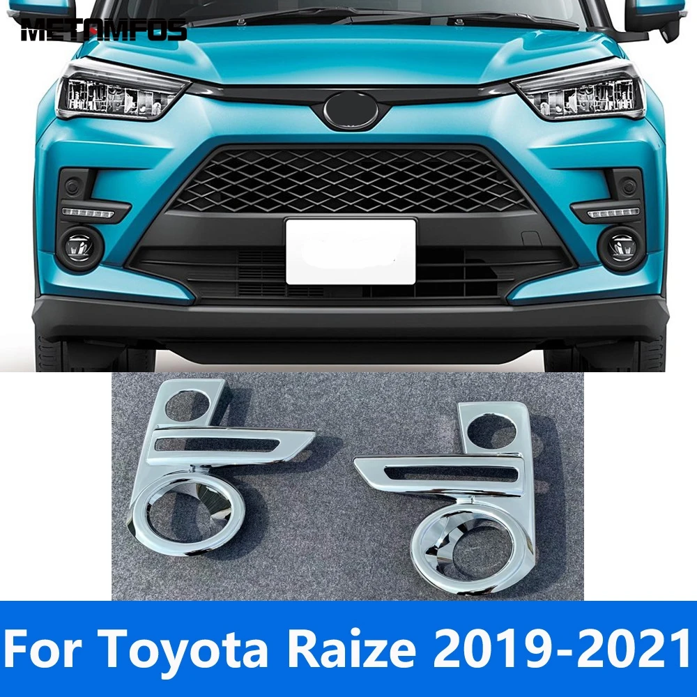 

Накладка на переднюю противотуманную фару для Toyota Raize 2019 2020 2021, хромированная противотуманная фара, полоса для бровей, внешние аксессуары, Стайлинг автомобиля