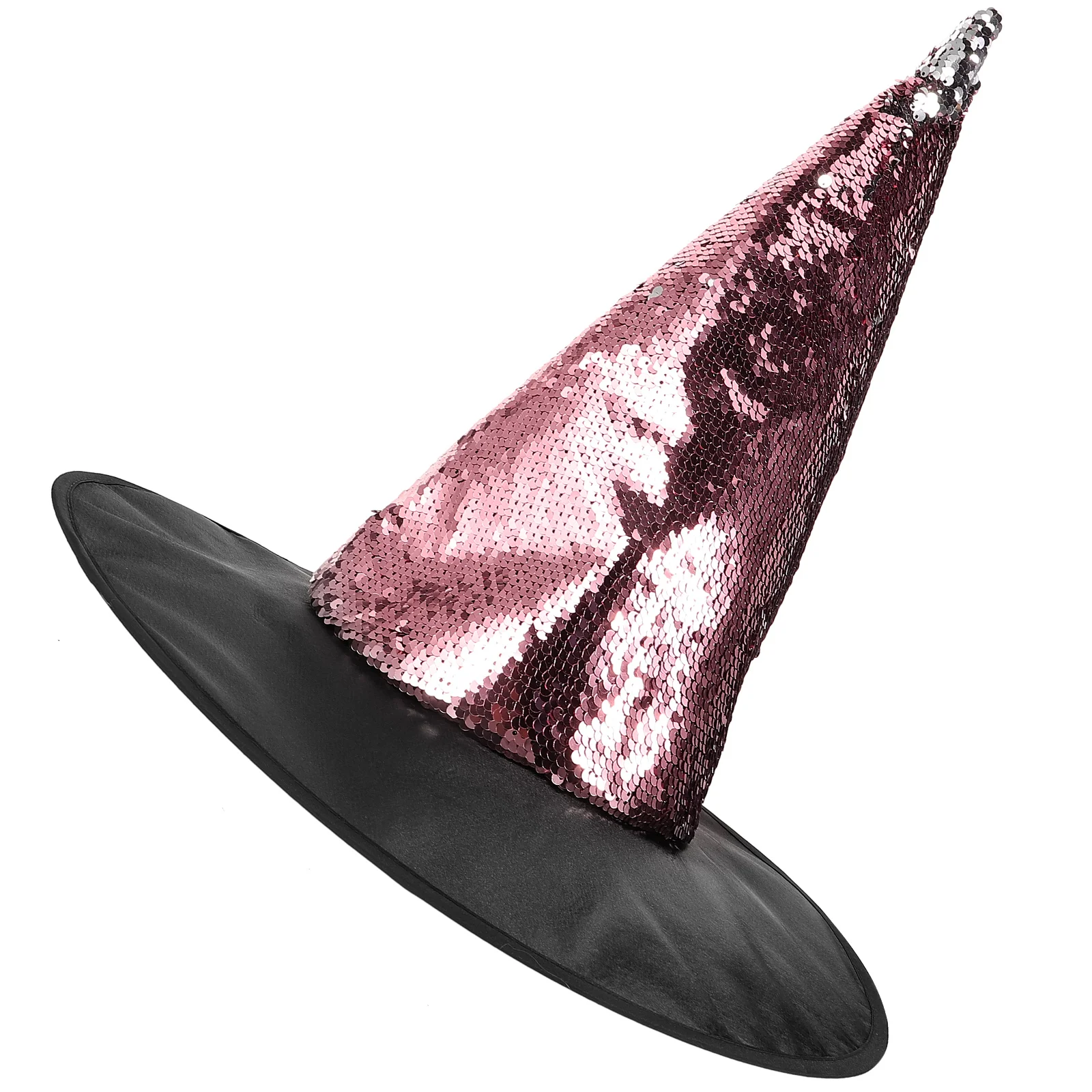

Witch Hat Brown Sequin Glitter Halloween Party Masquerade Costume Women Girl Decorative Witch Hats Headwear Accessories