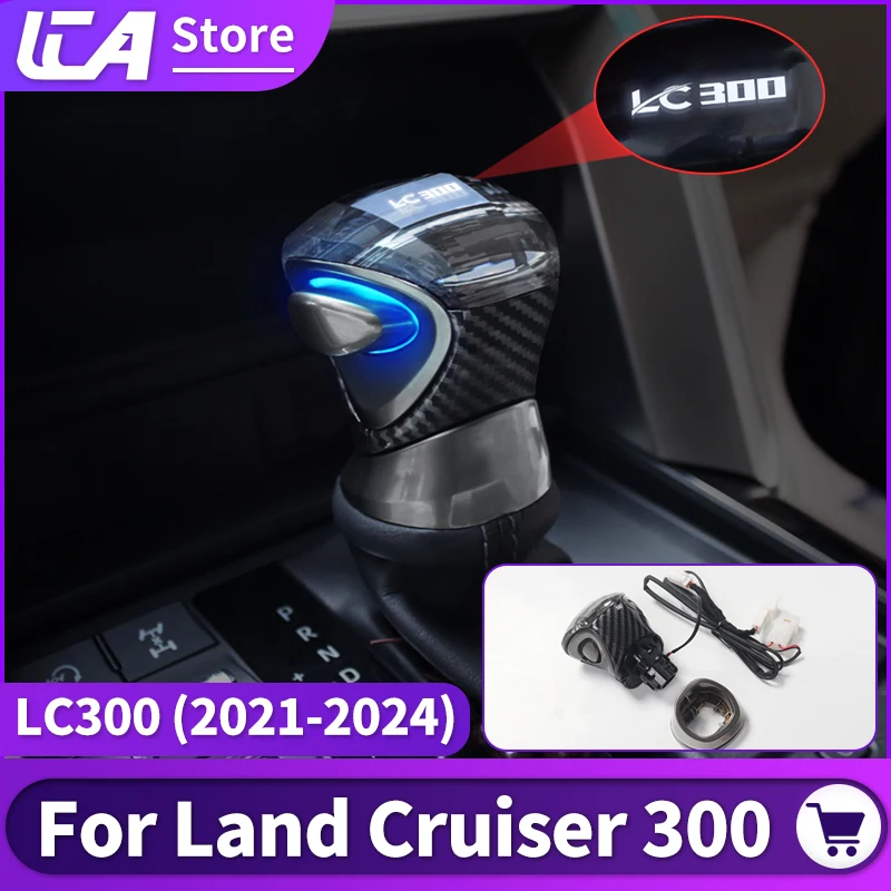 For 2021-2025 2022 Toyota Land Cruiser 300 LED Crystal Handle Gear head LC300 FJ300 Interior Upgraded Accessories