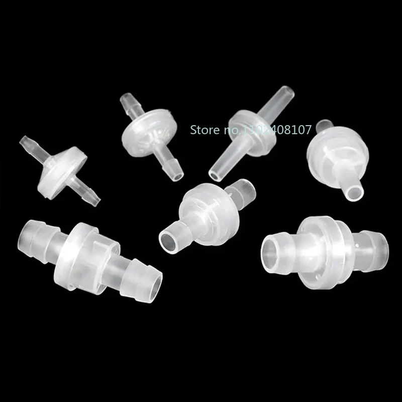 Plastic White Way Check Valve Pagoda Inline Fluids Check Valve 3/4/6/8/10/12mm