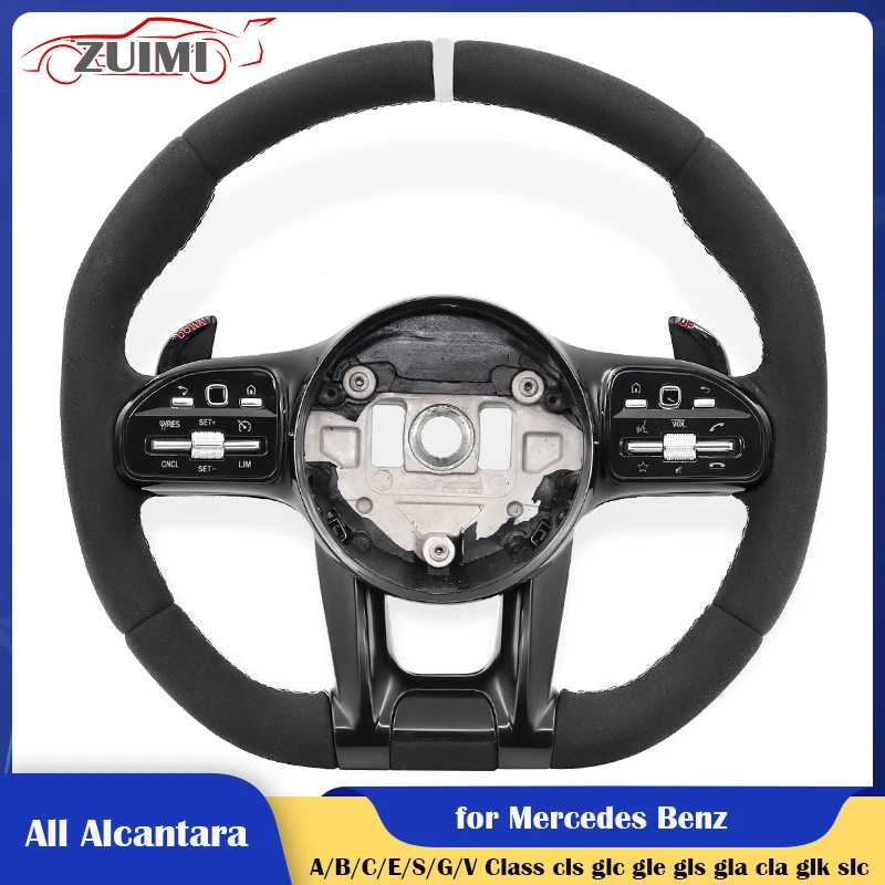 Alcantara Car Steering Wheel Assembly for Mercedes Benz AMG A-Class B-Class C-Class E-Class S-Class cls glc gle gls gla cla glk