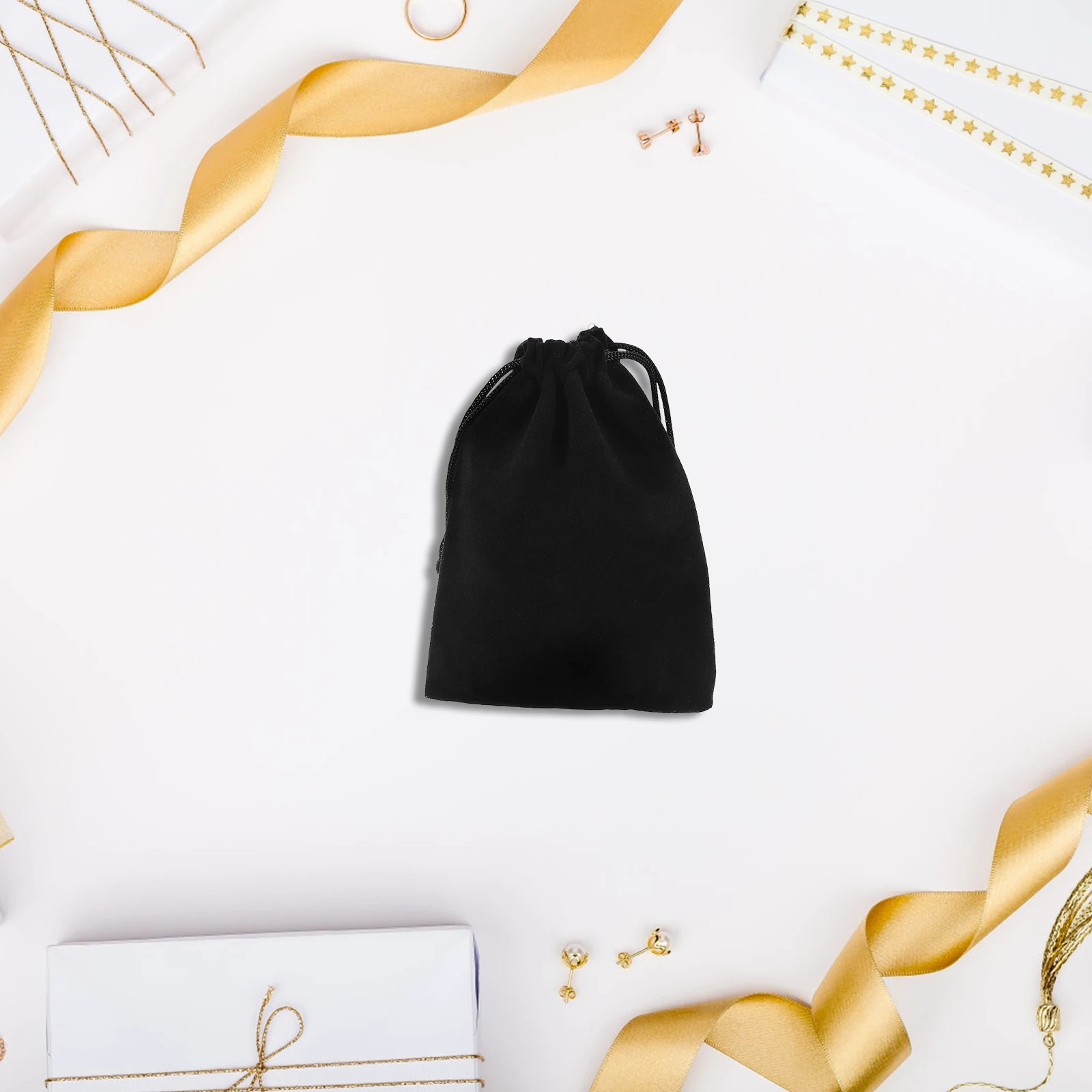 

20 Pcs Storage Bag Cloth Pouch Drawstring Jewelry Earphone Gift Bags Flannel Fabric Scratch Protection Travel Organization