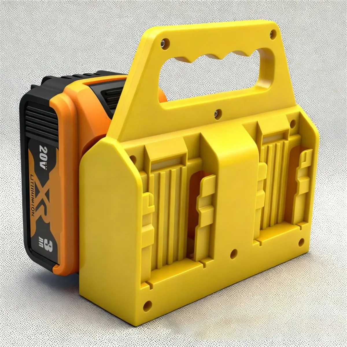 Battery Holder Handheld Hanger Mount Bracket for 18V 20V Li-Ion Batteries 4-Slot Storage Fixture Battery Rack [2026 MOCC]