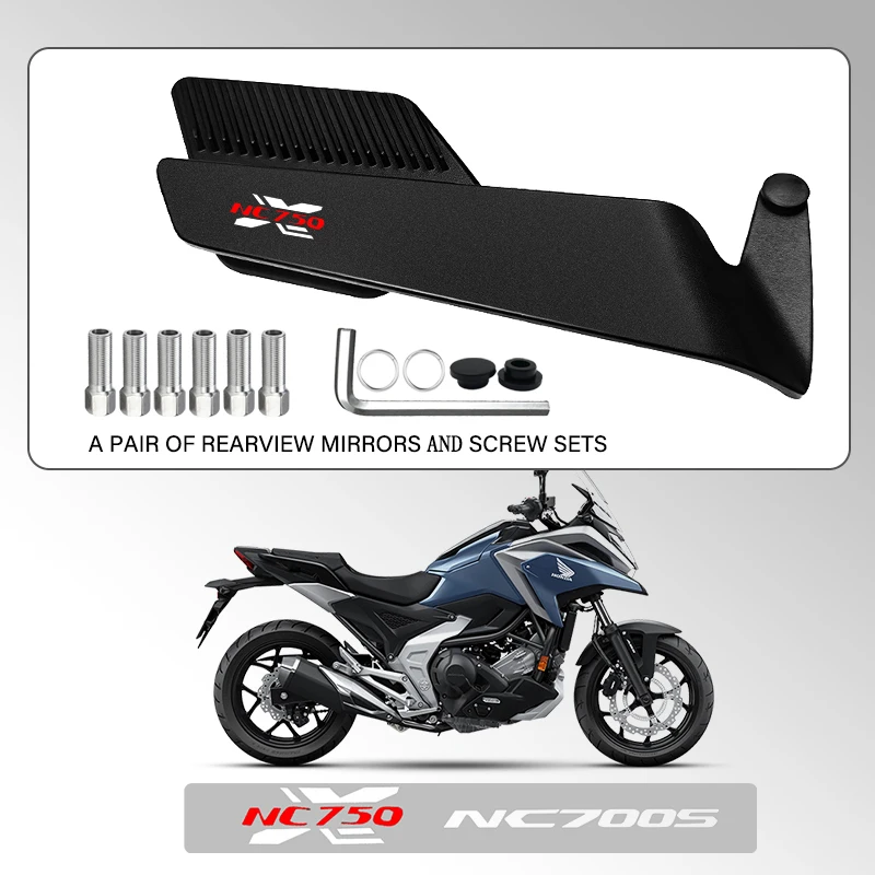 Modified Wind Wing Motorcycle Side Rearview Mirrors For Honda NC750X NC700S NC700X NC750S NC750 X/S Accessories