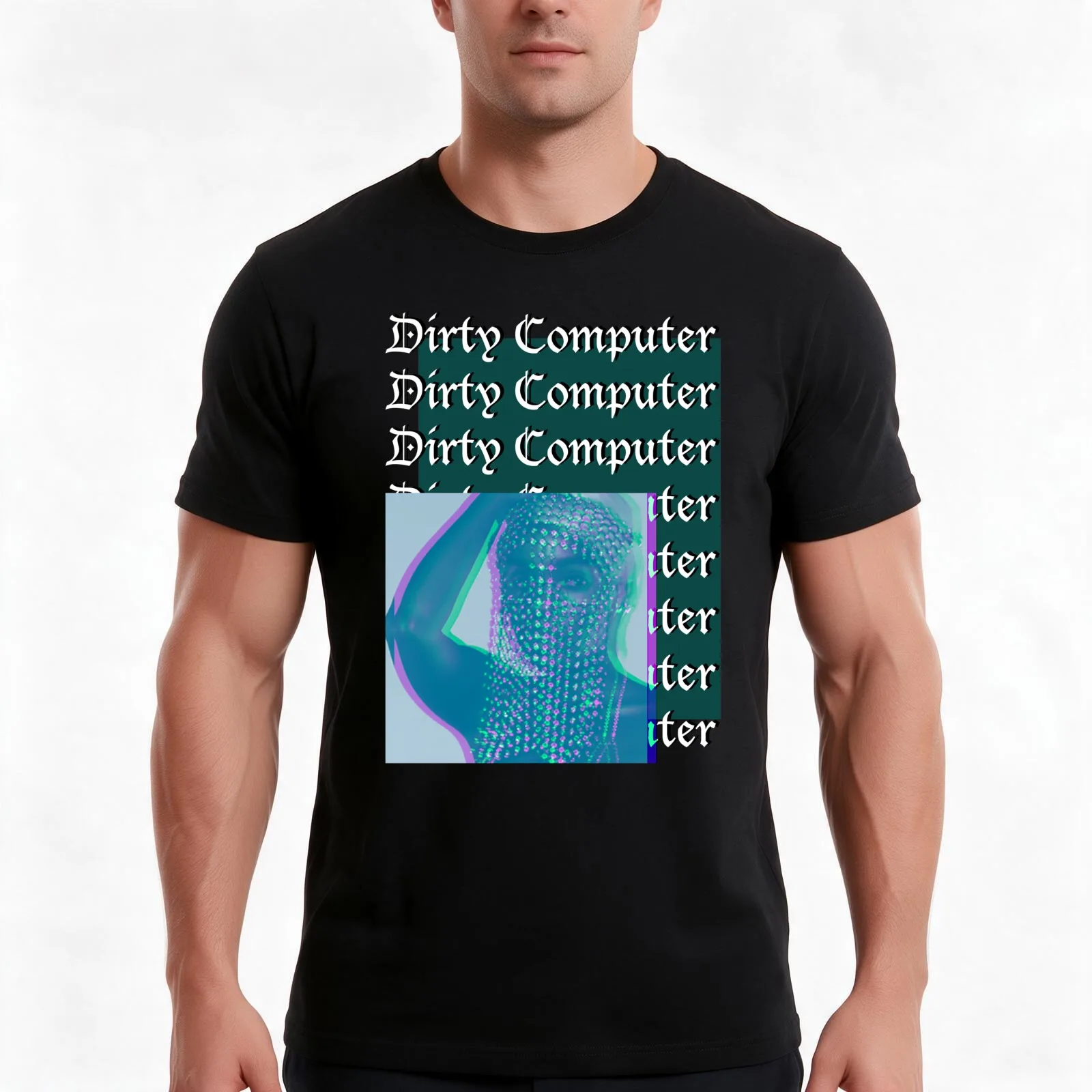 dirty computer T-Shirt, Summer Casual Cotton Tee, Oversized Streetwear Tops, Vintage Graphic Print, Loose Fit Short Sleeve