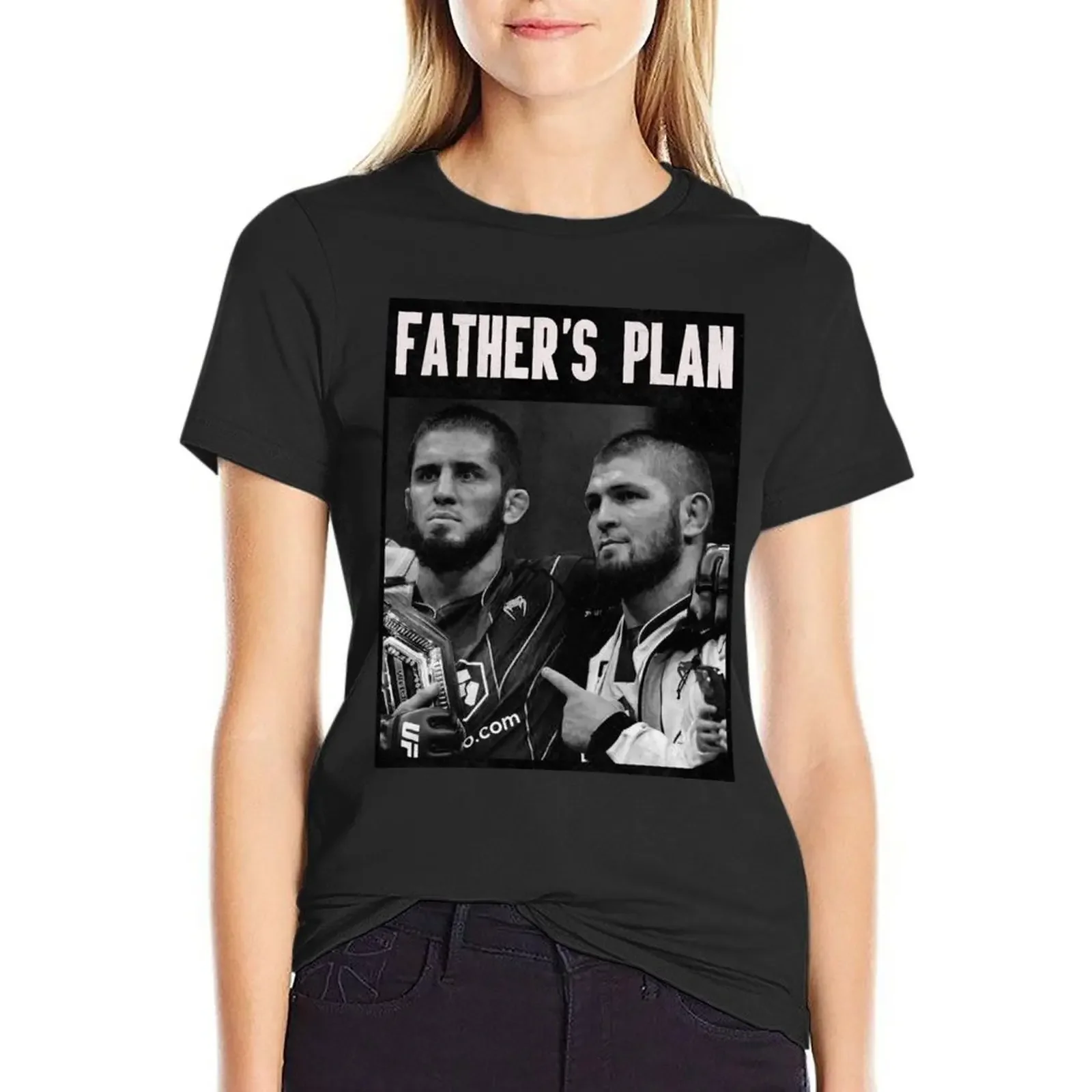 

Khabib Nurmagomedov Islam Makhachev T-Shirt sports fans funny vintage clothes t-shirts for Women loose fit