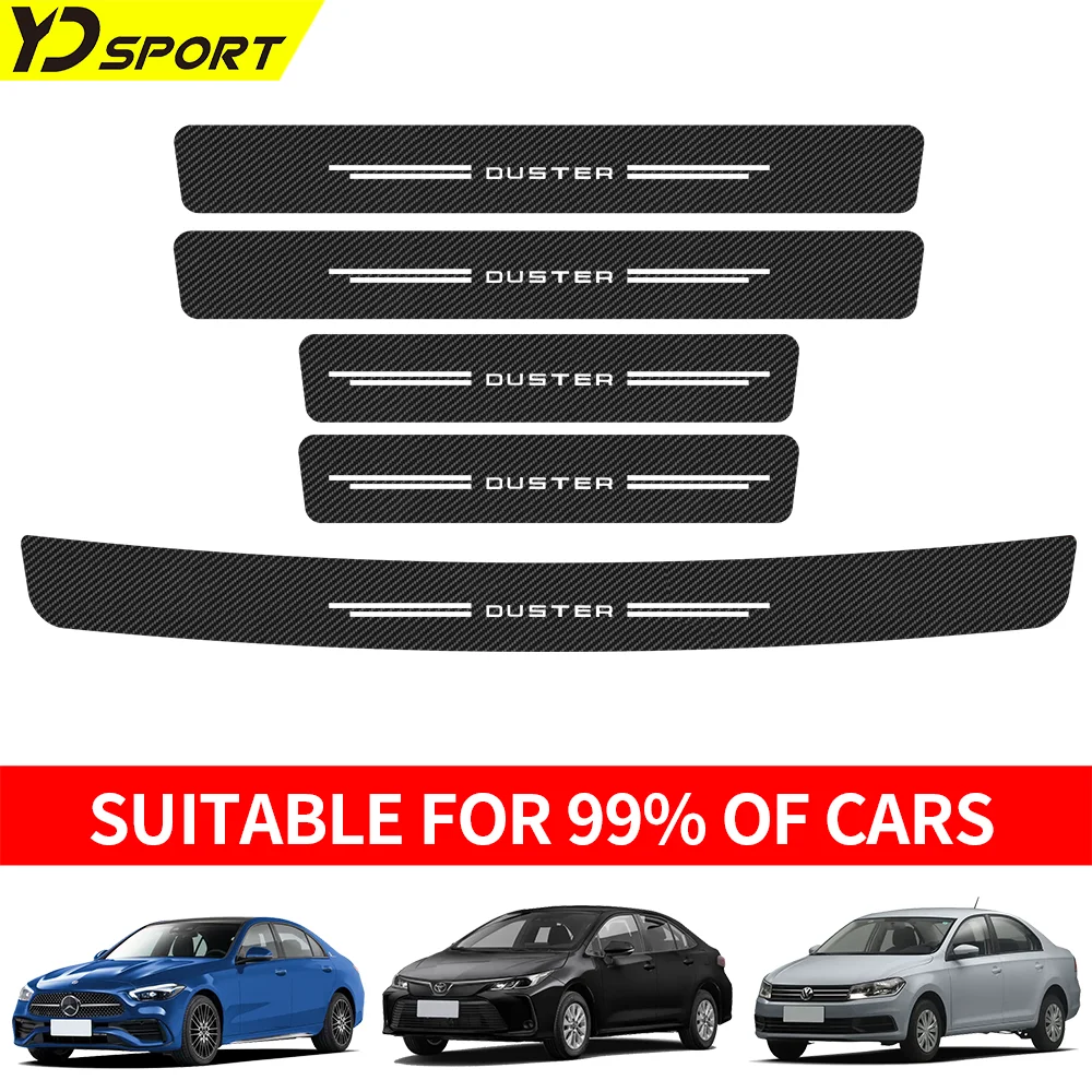 Car Door Sill Carbon Fiber Sticker Trunk Threshold Side Anti Scratch Tape Decal Sticker For Dacia DUSTER Auto Accessories