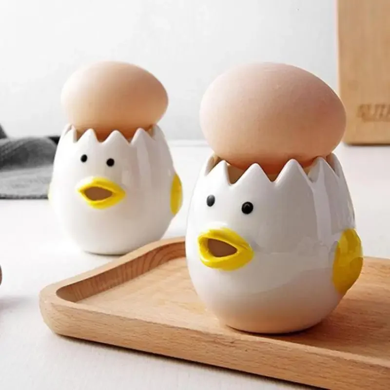 Cute Chicken Ceramic Egg White Separator Creative Egg Yolk Protein Separator Filter Baking Tools Kitchen Accessories Practical