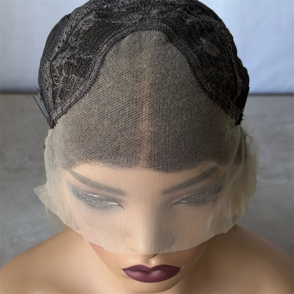 Realistic Look Natural Hairline Glueless Wig Ombre Golden Blonde Highlights Synthetic Lace Front Wig Long Straight Wig For Women