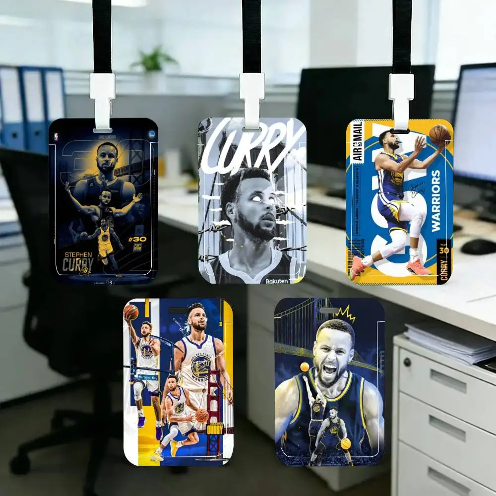 

Baskerball-S-Stephen Currys ID Card Holder Neck Strap Pendant Door Badge Holder Lanyards Keychain Work Credential Case Gift