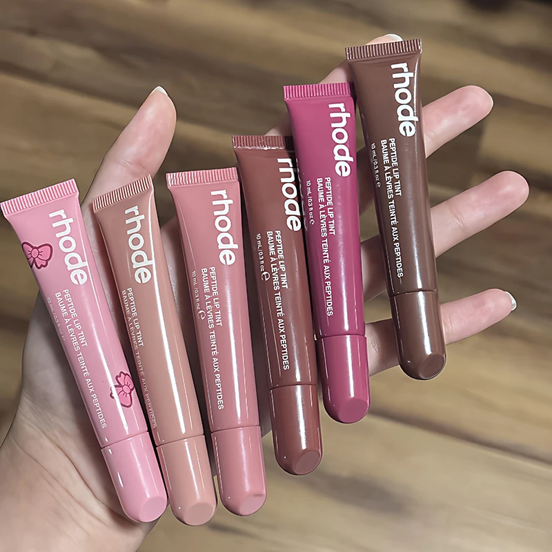 Gloss à lèvres Rhode Ribbon Tan, gloss multicolores, teinte à lèvres brillante, hydratant, protection des lèvres, longue tenue, maquillage quotidien
