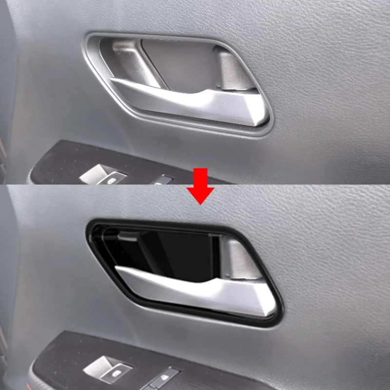 LHD For Nissan Kicks 2025 2026 ABS BLACK interior window rise switch Central control panle door handle bowl steering wheel cover