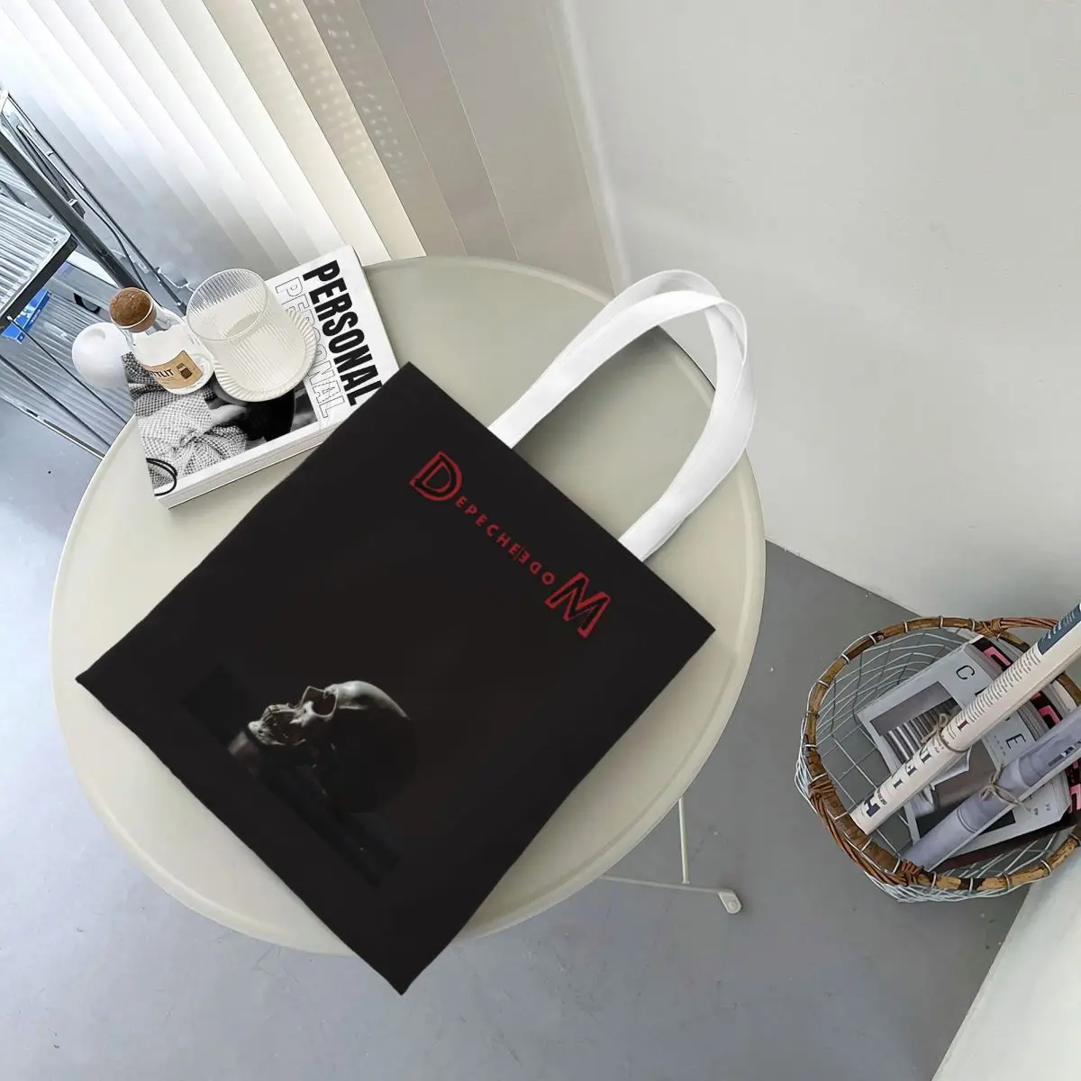 Electronic Rock Depeche Cool Mode Shopping Bags Canvas The Tote Bag Foldable for Women Shoulder Tote Travel Handbag