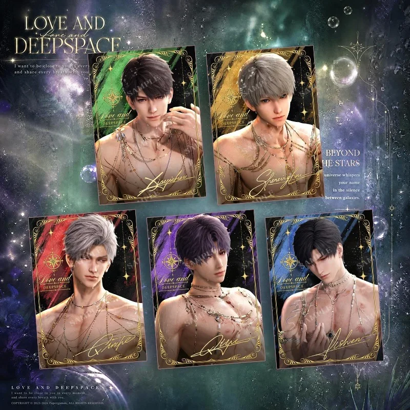 Love and Deep Space Desire and Floating/Sinking Series Badge Bar Polaroid Small Card Zayne Xavier Rafayel Caleb Sylus