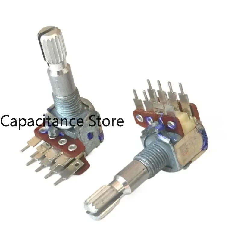 

5PCS Type 12 Precision Potentiometer Duplex A50K Power Amplifier Car Audio Volume 8 pins