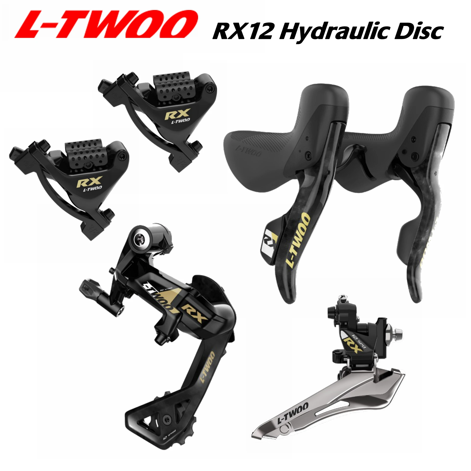 LTWOO RX / R9 Disc 2x12s / 2x11s Road Hydraulic Disc Brake Groupset, 6 kit, Benchmark R7170 R8170