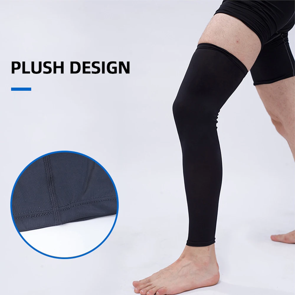 1Pcs Full Leg Sleeves Long Compression Leg Sleeve Knee Sleeves Protect Leg, for Man Women Basketball, Arthritis Cycling Football