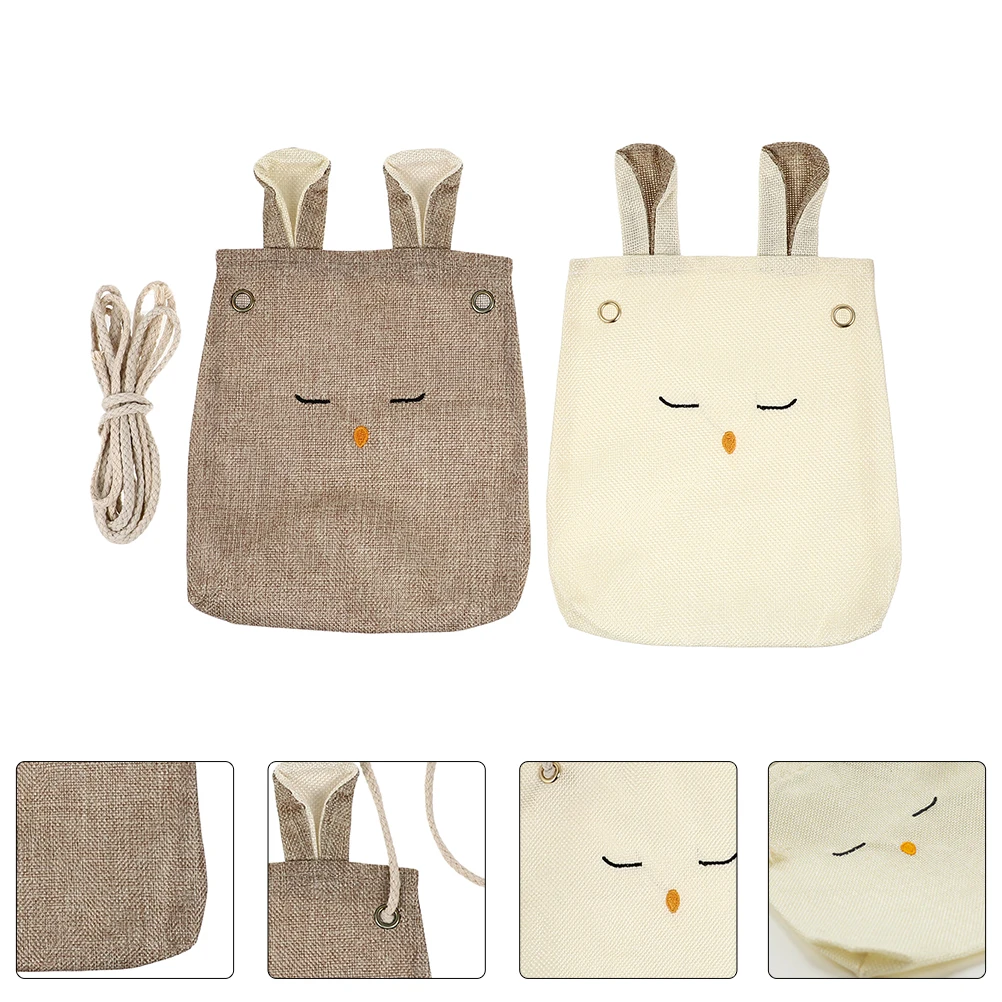 

2 Pcs Thumb Gig Bag Kalimba Pouch Accessory Holder Portable Container Handbag Thickened Cloth