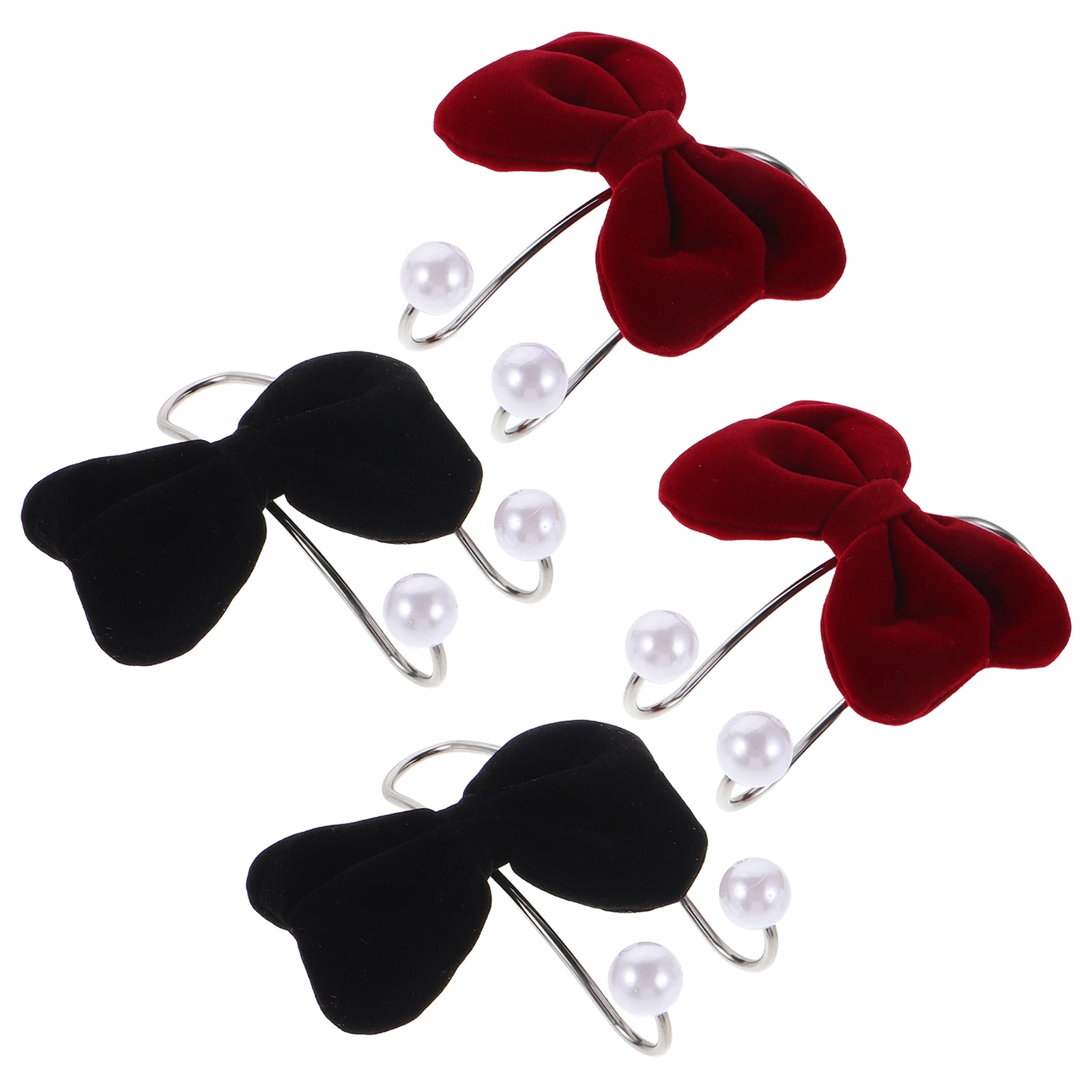 

4pcs Bowknot Car Seat Headrest Hooks Cute Hangers Storage Organizer For Purse Bags Umbrella Hanging Universal Fit Car
