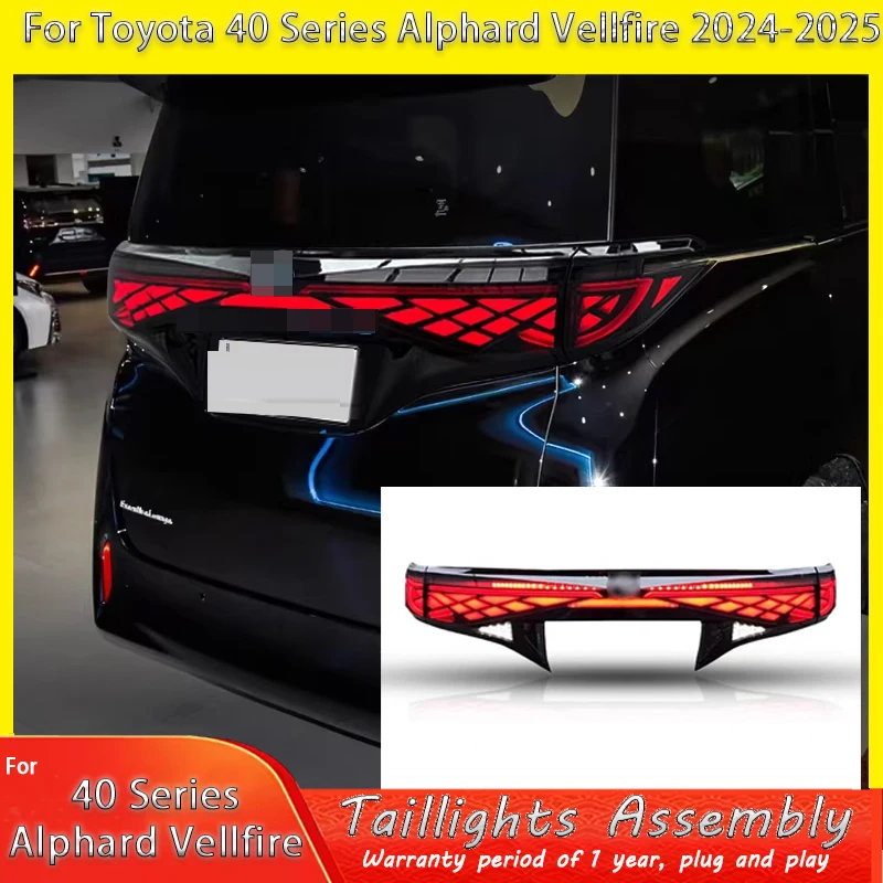 

Auto Accessories Car For Toyota 40 Series Alphard Vellfire LED Taillight 2024 2025 Upgrade Modified New DRL Dynamic Turn Signal
