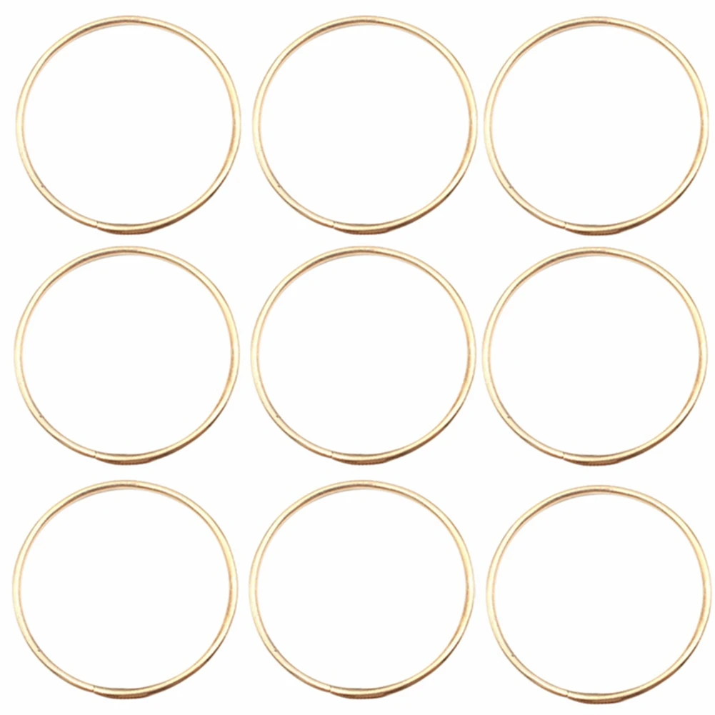 100PCS KC Gold Color Big Dream Catcher Circle Ring Craft Rings for Dream Catchers Hoops Hanging DIY Connectors 65MM