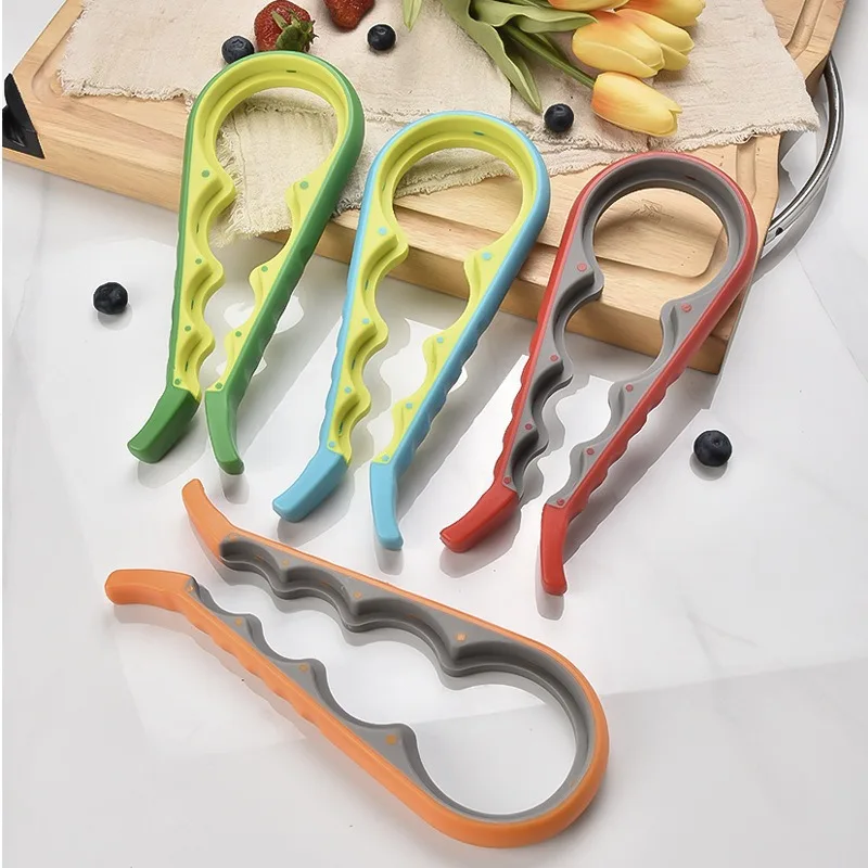 Four-in-one multifunctional bottle opener can opener lid opener beer screwing lid opener kitchen lid opener can easy kitchen accessories can opener