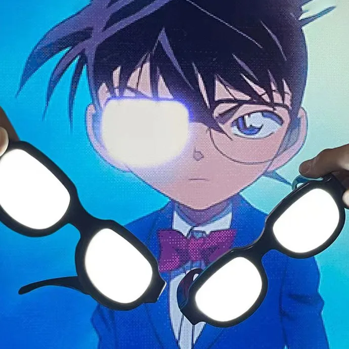 

Detective Conan's Same Shining Glasses Only Have One Concert Music Festival Hip Hop Sunglasses Rechargeable Manufacturer Sales