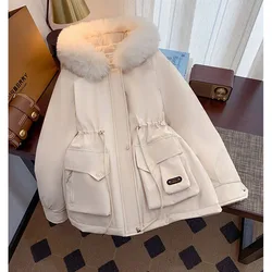 Women Winter Jacket Parka Warm Loose Long Coat Wool Liner Hooded Jacket Clothes Fur Collar Thick Snow Wear Fashion Padded Parka