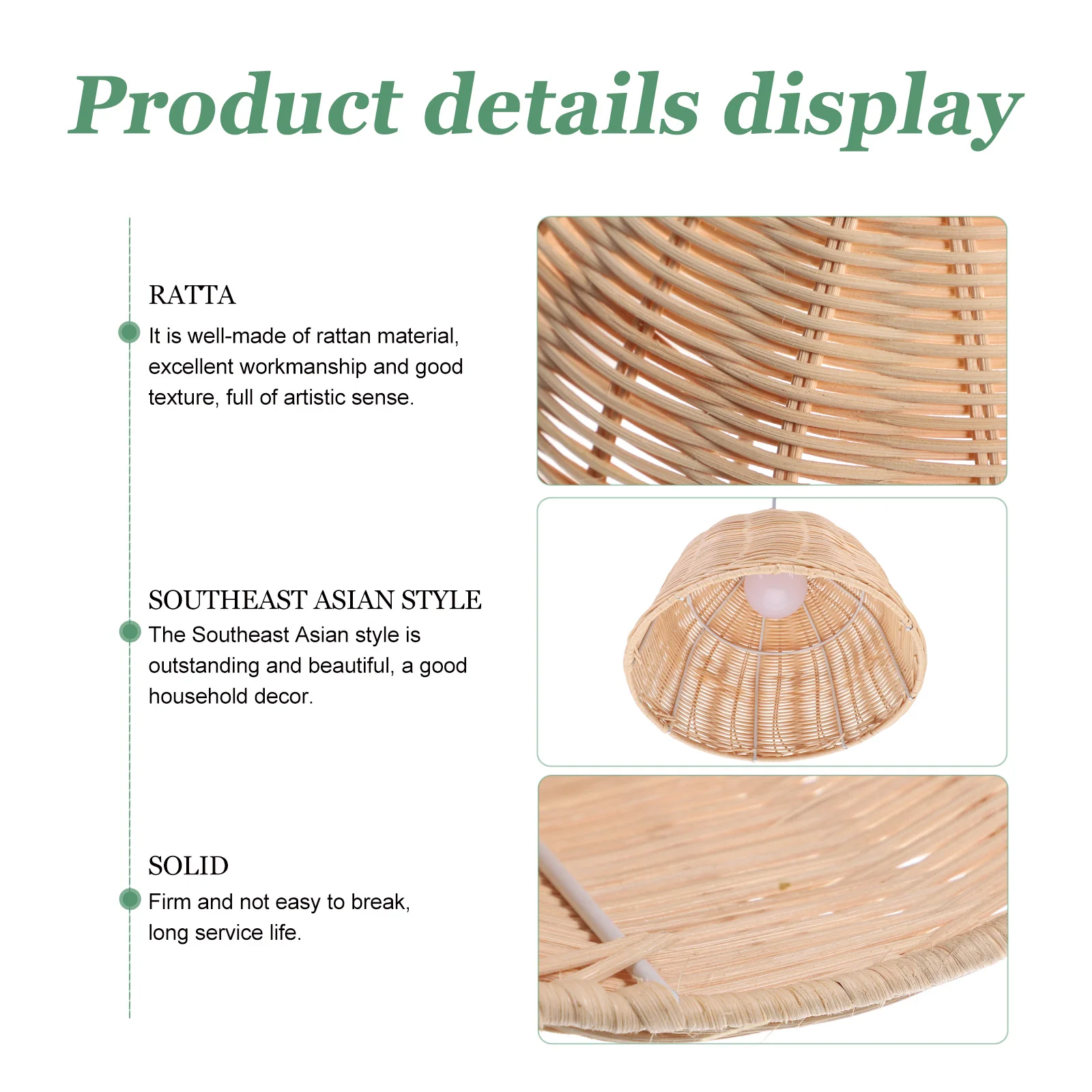 

Rattan Decorative Lamp Natural Material Insect Proof Mildew Proof Southeast Asian Style Woven Ceiling Light Ch Home Decor