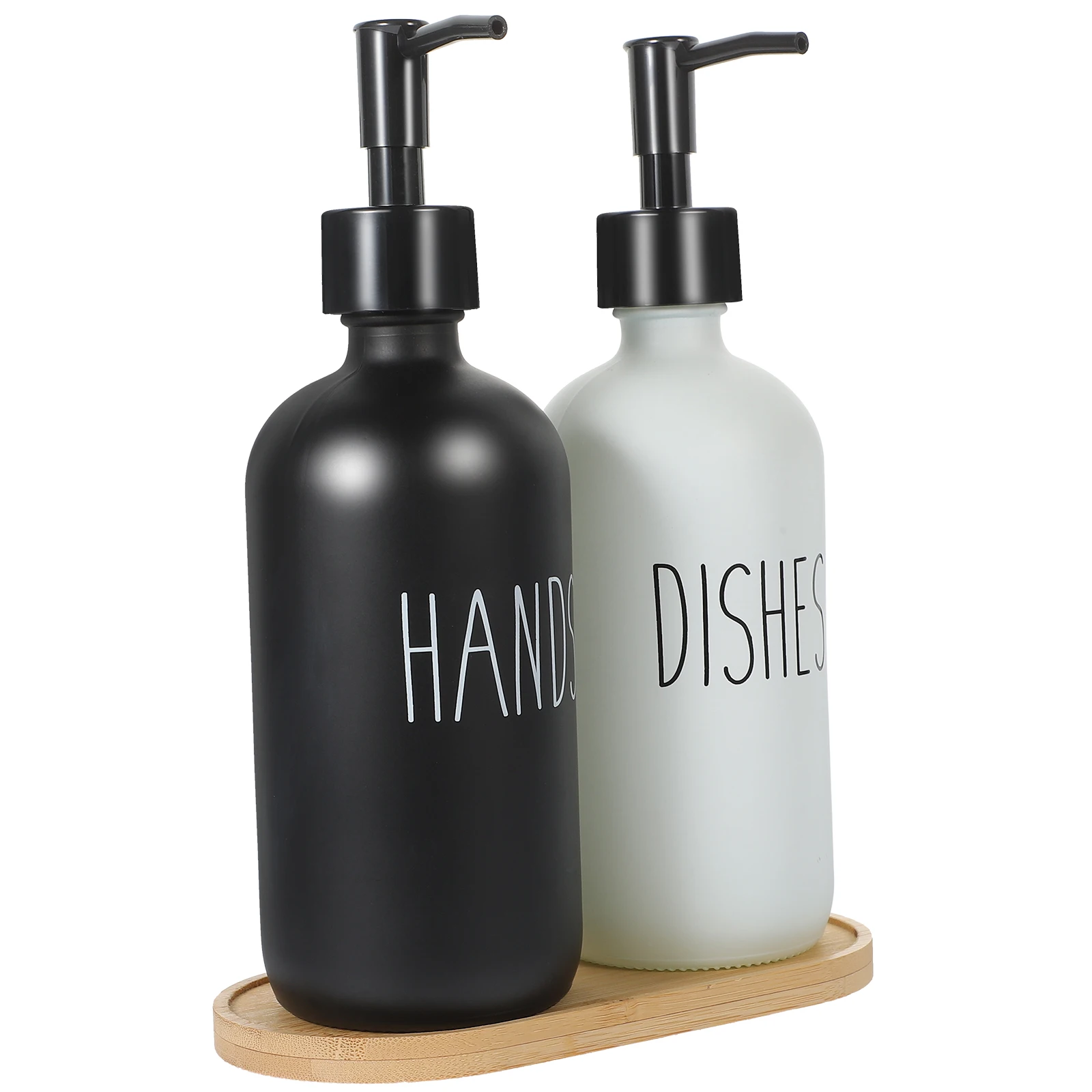 

500ml Lotion Bottle Set Lotion Dispenser Tray Soap Dispenser Pump H Dish Bottles Bathroom Shower Refillable