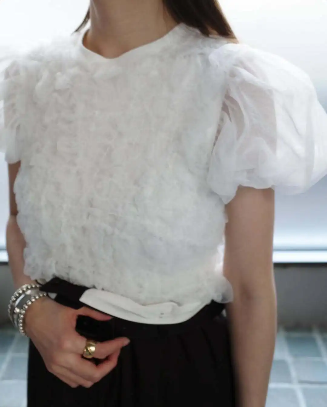 

Gagarich, весна-лето, новый японский минималистичный сетчатый комплект из двух предметов INS, модный женский топ для похудения в стиле ретро